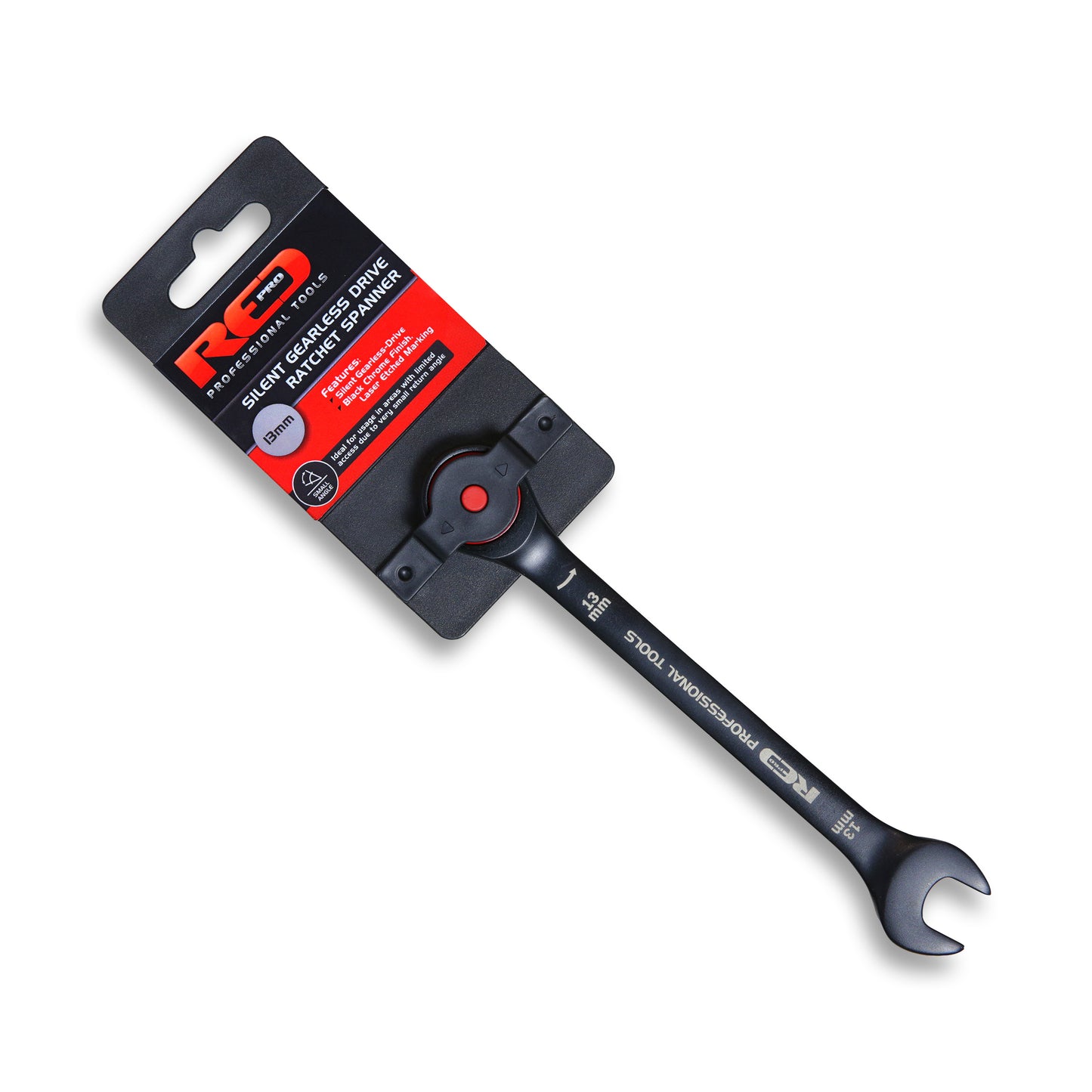 Red Pro Silent Ratchet Spanner - 13mm