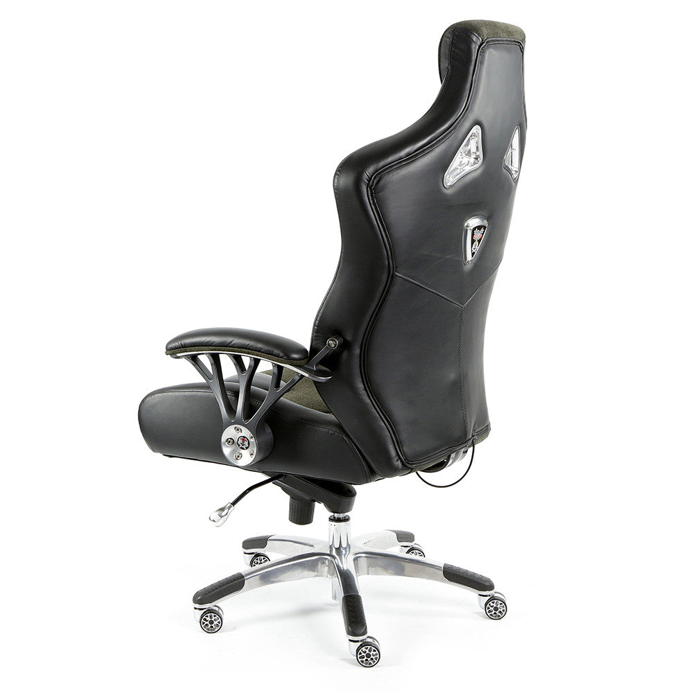 ProMech Racing Speed-998 Office Racing Chair Shadow Alcantara Italian Leather Executive Office Chair Bucket Seat Computer Chair Gaming Chair