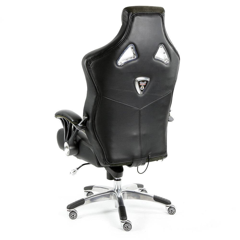 ProMech Racing Speed-998 Office Racing Chair Shadow Alcantara Italian Leather Executive Office Chair Bucket Seat Computer Chair Gaming Chair