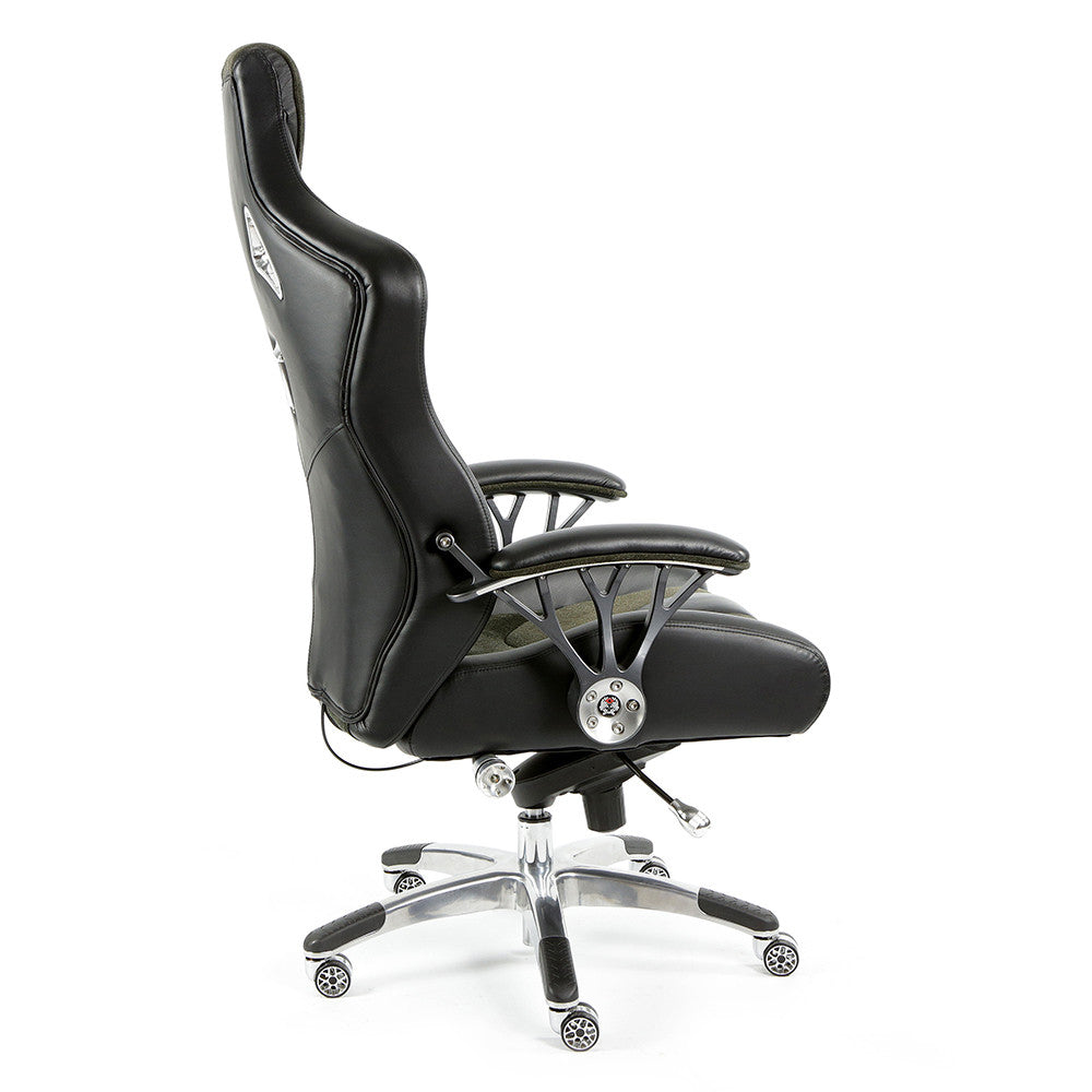 ProMech Racing Speed-998 Office Racing Chair Shadow Alcantara Italian Leather Executive Office Chair Bucket Seat Computer Chair Gaming Chair