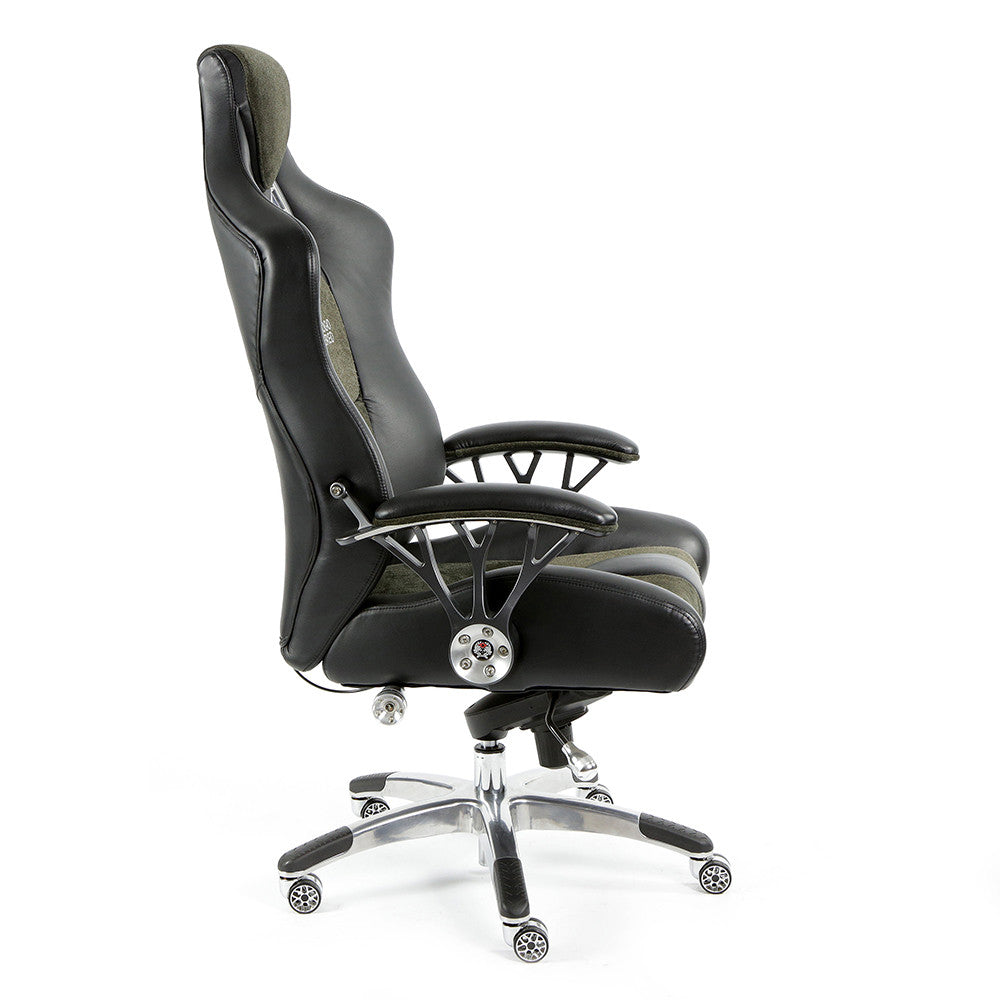 ProMech Racing Speed-998 Office Racing Chair Shadow Alcantara Italian Leather Executive Office Chair Bucket Seat Computer Chair Gaming Chair