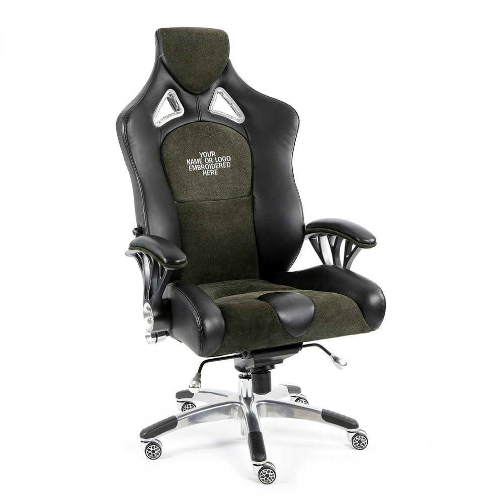 ProMech Racing Speed-998 Office Racing Chair Shadow Alcantara Italian Leather Executive Office Chair Bucket Seat Computer Chair Gaming Chair