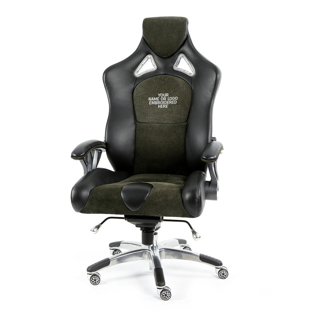 ProMech Racing Speed-998 Office Racing Chair Shadow Alcantara Italian Leather Executive Office Chair Bucket Seat Computer Chair Gaming Chair