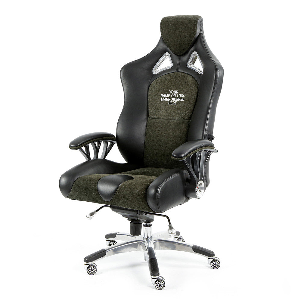 ProMech Racing Speed-998 Office Racing Chair Shadow Alcantara Italian Leather Executive Office Chair Bucket Seat Computer Chair Gaming Chair