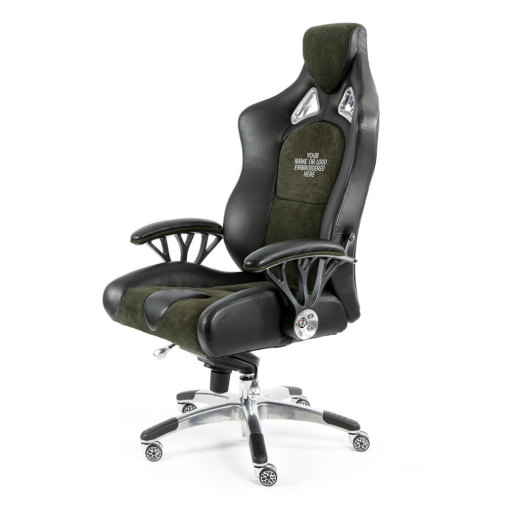 ProMech Racing Speed-998 Office Racing Chair Shadow Alcantara Italian Leather Executive Office Chair Bucket Seat Computer Chair Gaming Chair