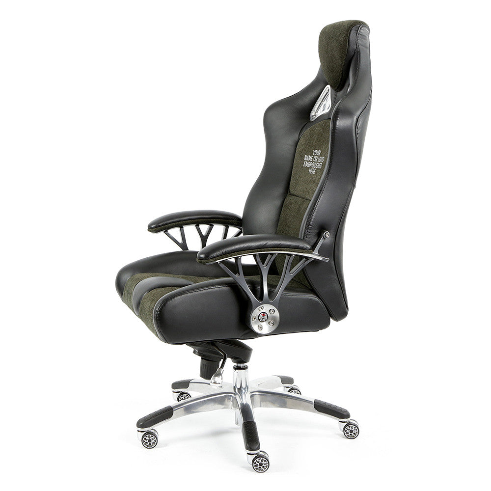 ProMech Racing Speed-998 Office Racing Chair Shadow Alcantara Italian Leather Executive Office Chair Bucket Seat Computer Chair Gaming Chair