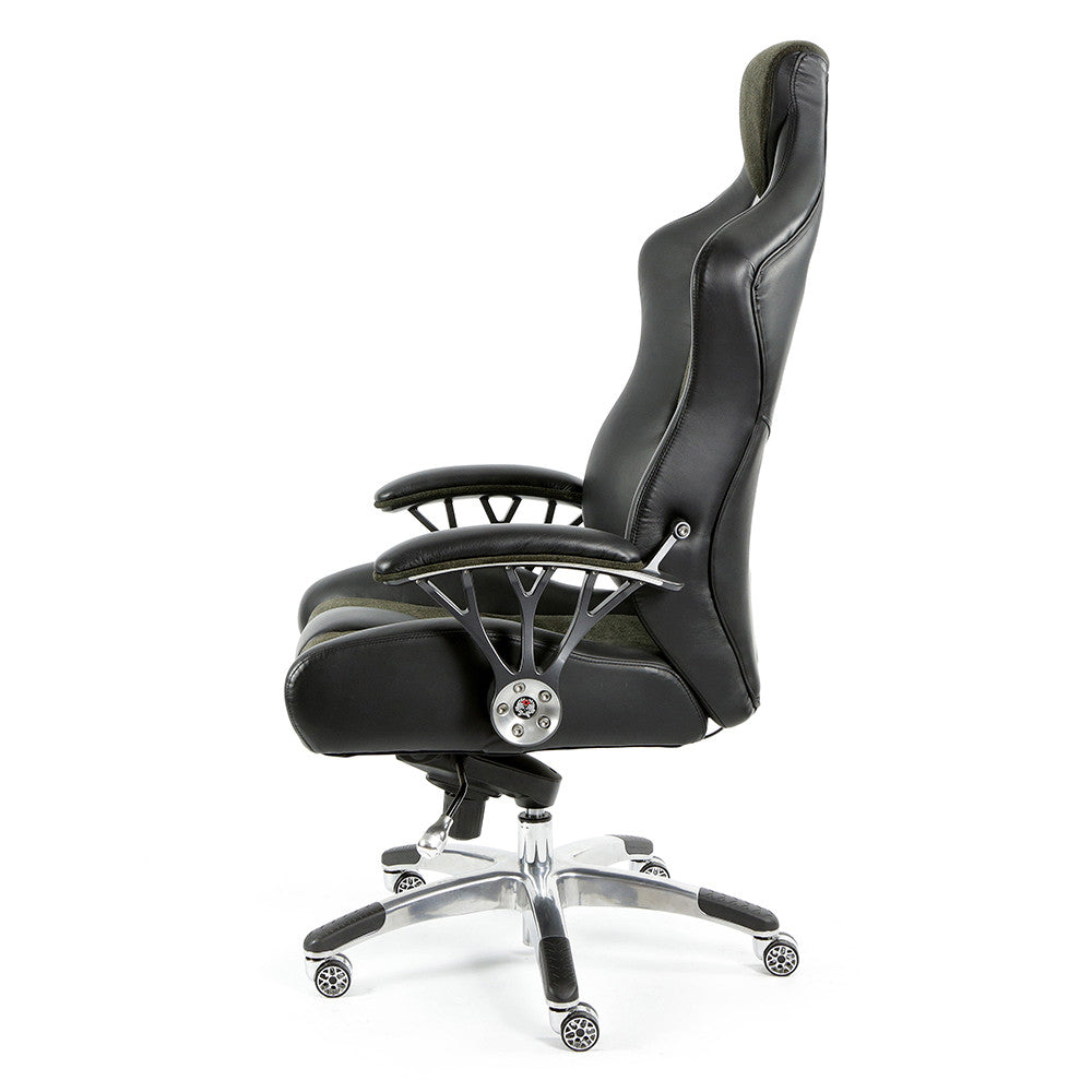 ProMech Racing Speed-998 Office Racing Chair Shadow Alcantara Italian Leather Executive Office Chair Bucket Seat Computer Chair Gaming Chair