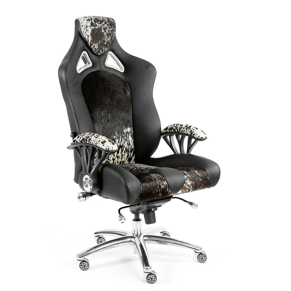 ProMech Racing Speed-998 Office Racing Chair Black Cowhide – Promech Racing