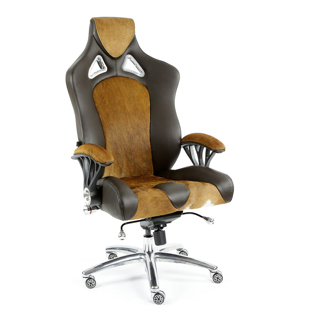 ProMech Racing Speed-998 Office Racing Chair Brown Cowhide