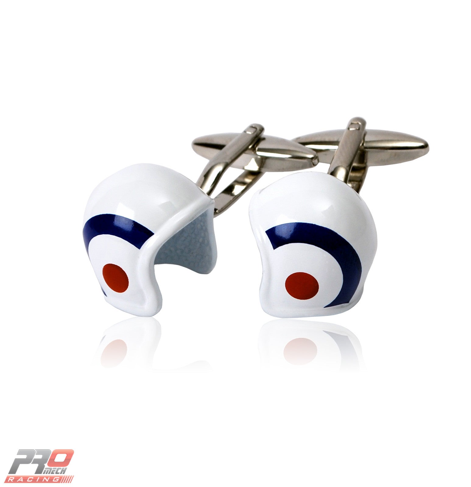 ProMech Racing Helmet Cufflinks Giftbox Set with Racing Sound Box